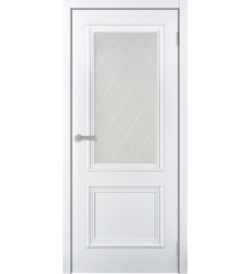 Межкомнатная дверь БЕРГАМО-4 ДО эмаль белая